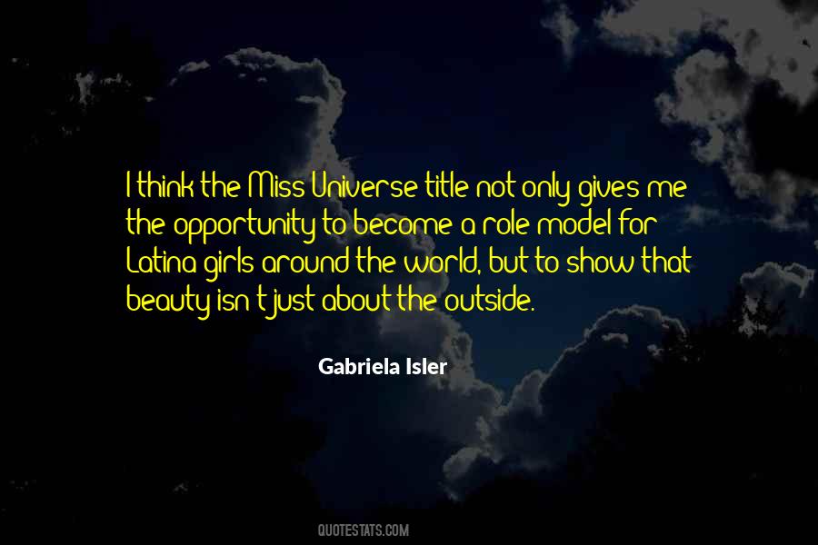 Gabriela Isler Quotes #906164