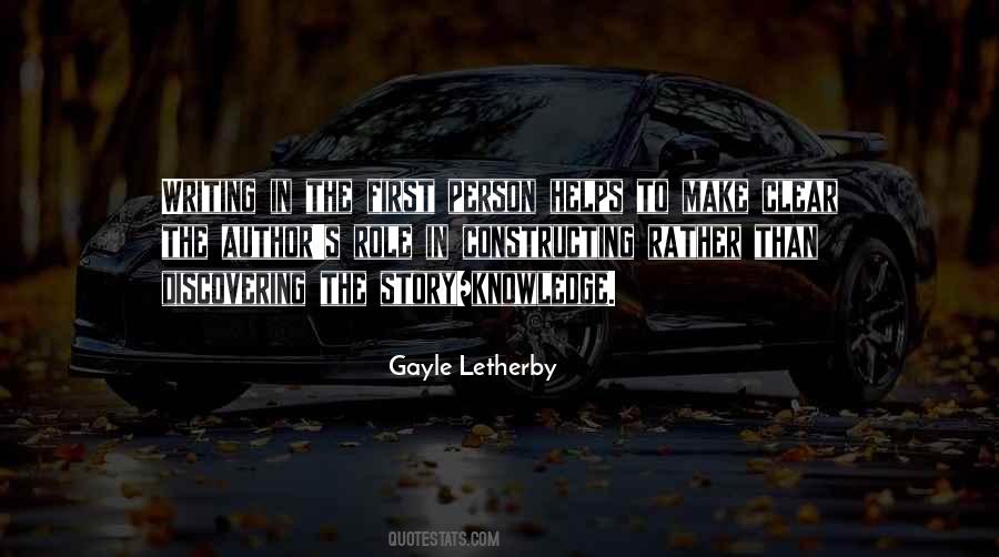 Gayle Letherby Quotes #749656 Gayle Letherby Quotes #749656
