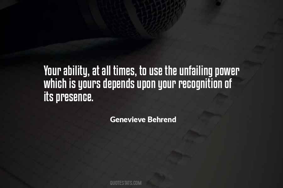 Genevieve Behrend Quotes #1516736