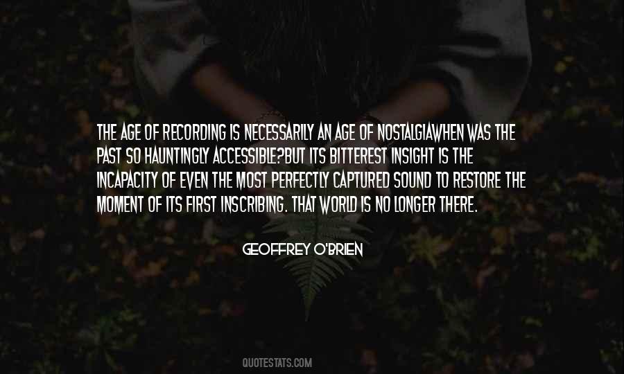 Geoffrey O'Brien Quotes #1143420