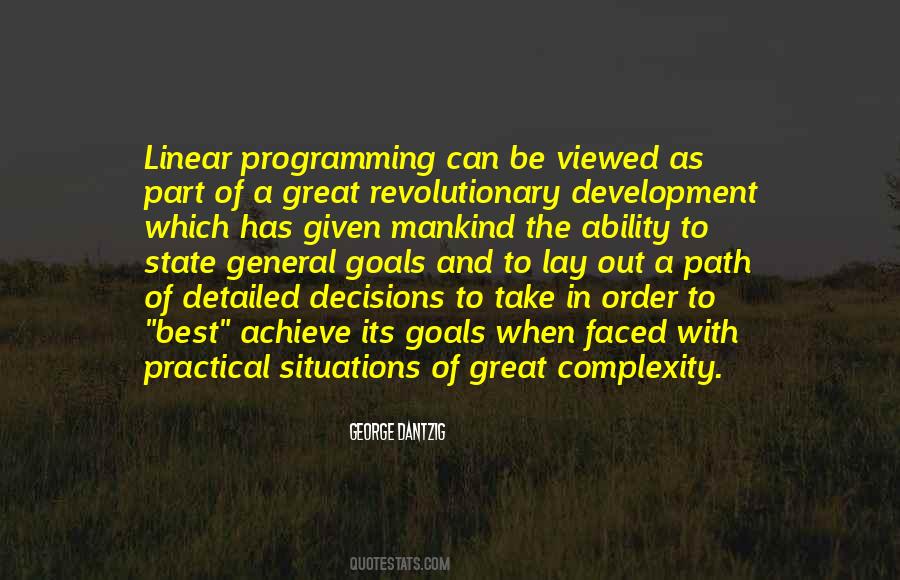 George Dantzig Quotes #759387 George Dantzig Quotes #759387