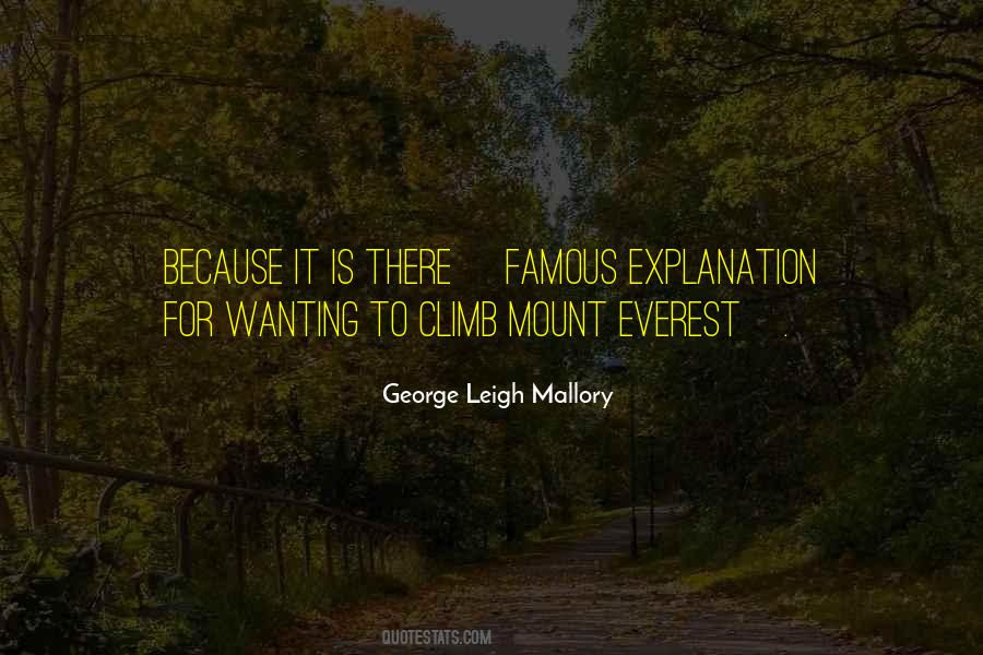 George Leigh Mallory Quotes #1870565