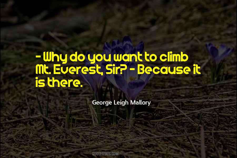 George Leigh Mallory Quotes #40039