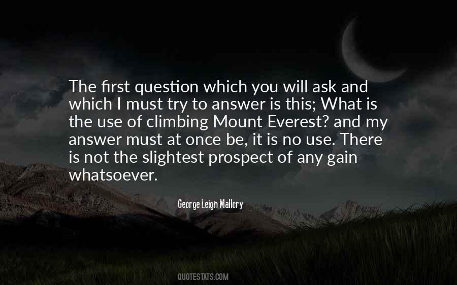 George Leigh Mallory Quotes #98422