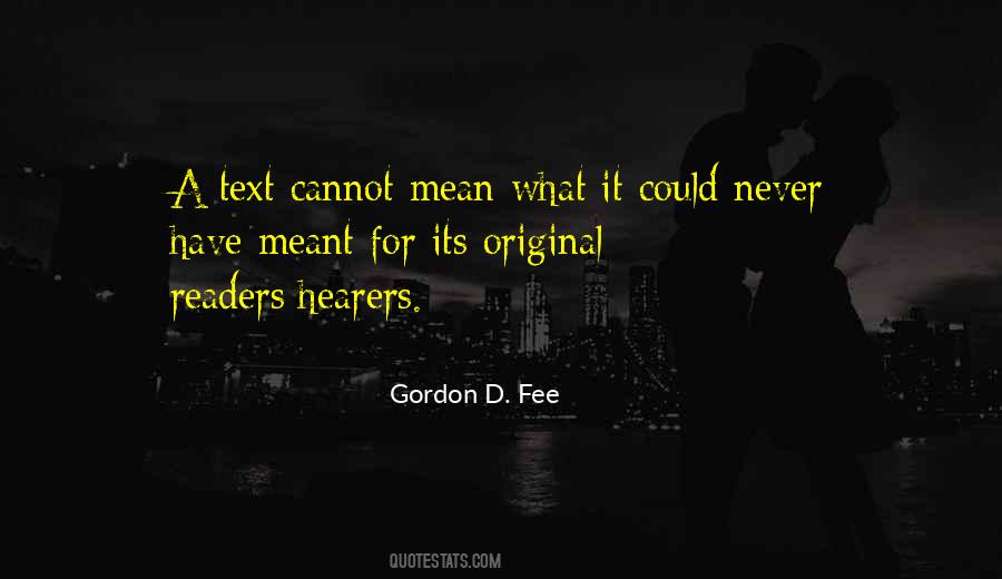 Gordon D. Fee Quotes #390837