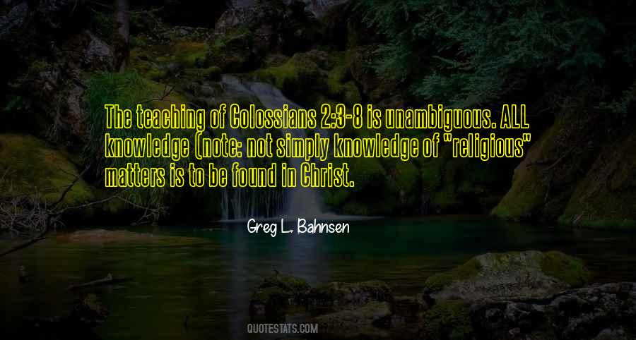 Greg L. Bahnsen Quotes #1775713