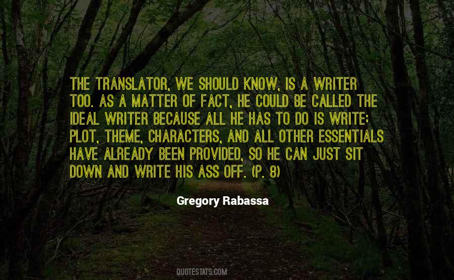 Gregory Rabassa Quotes #917855
