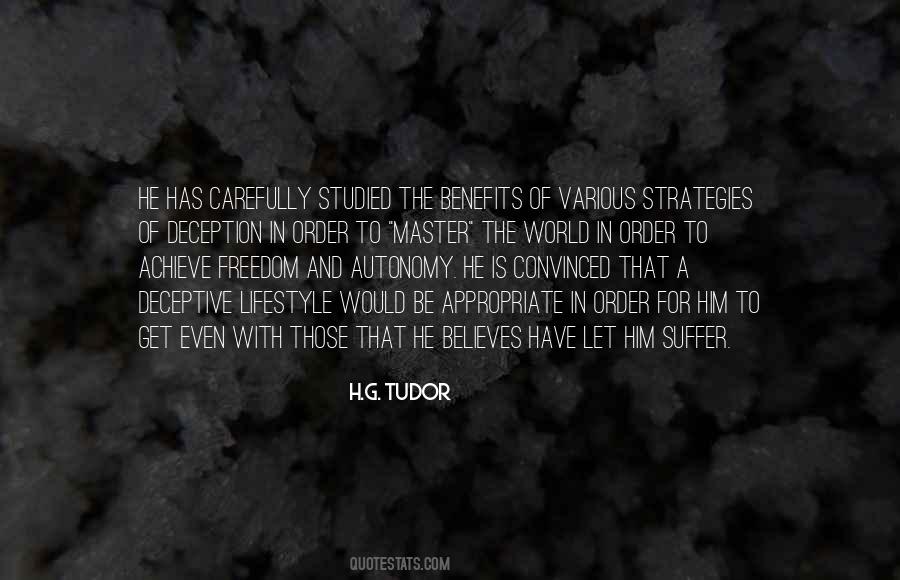 H.G. Tudor Quotes #613357 H.G. Tudor Quotes #613357