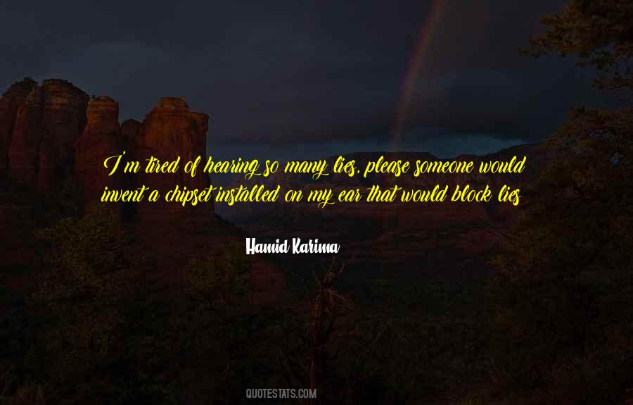 Hamid Karima Quotes #1872640