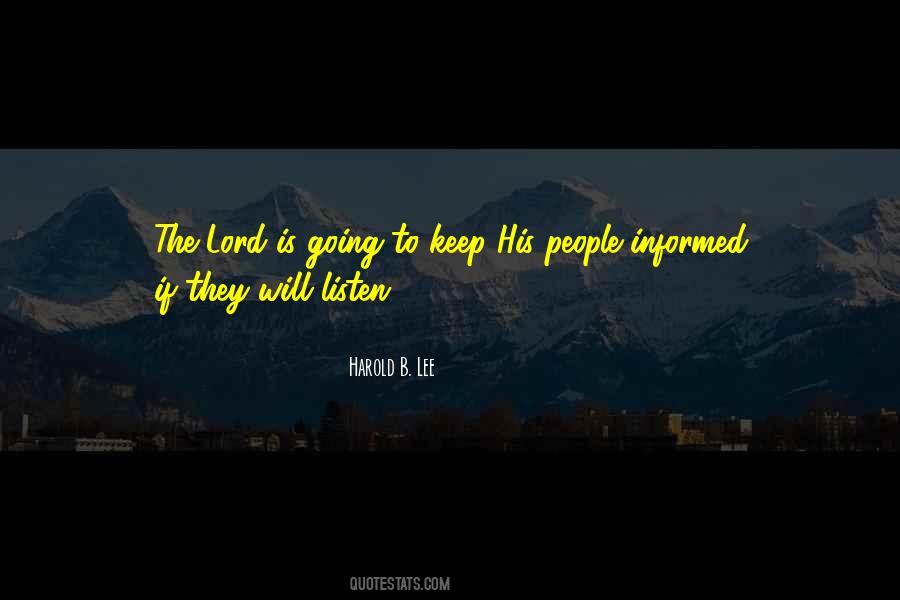 Harold B. Lee Quotes #259076