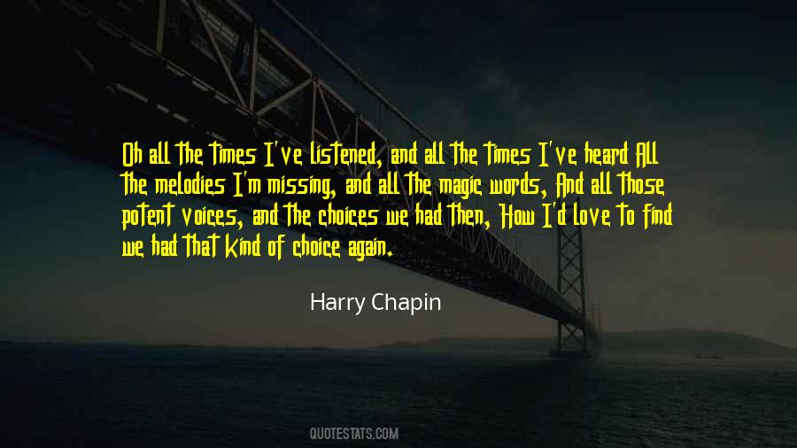 Harry Chapin Quotes #141680