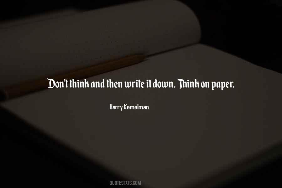 Harry Kemelman Quotes #641384