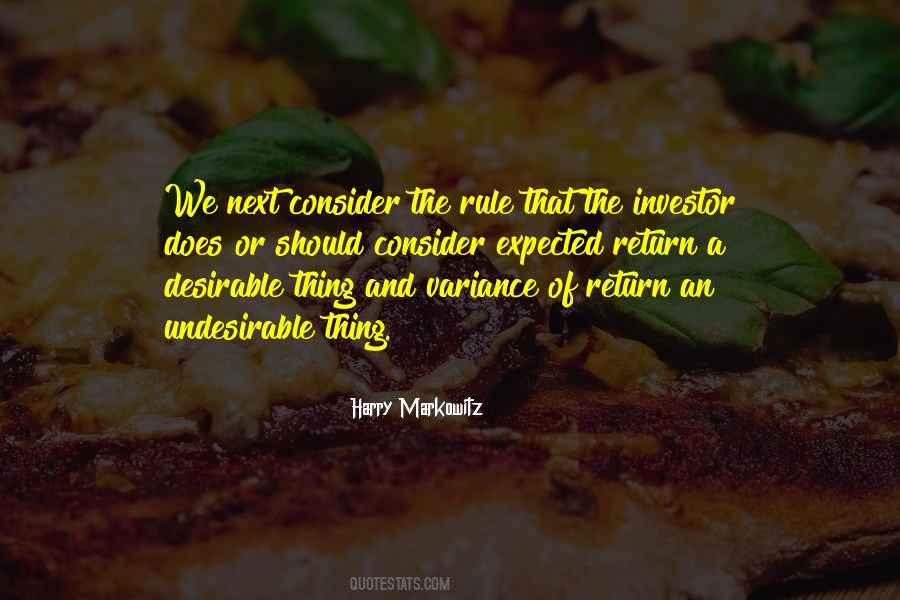 Harry Markowitz Quotes #376197