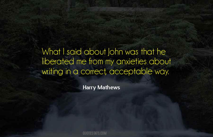 Harry Mathews Quotes #1719557