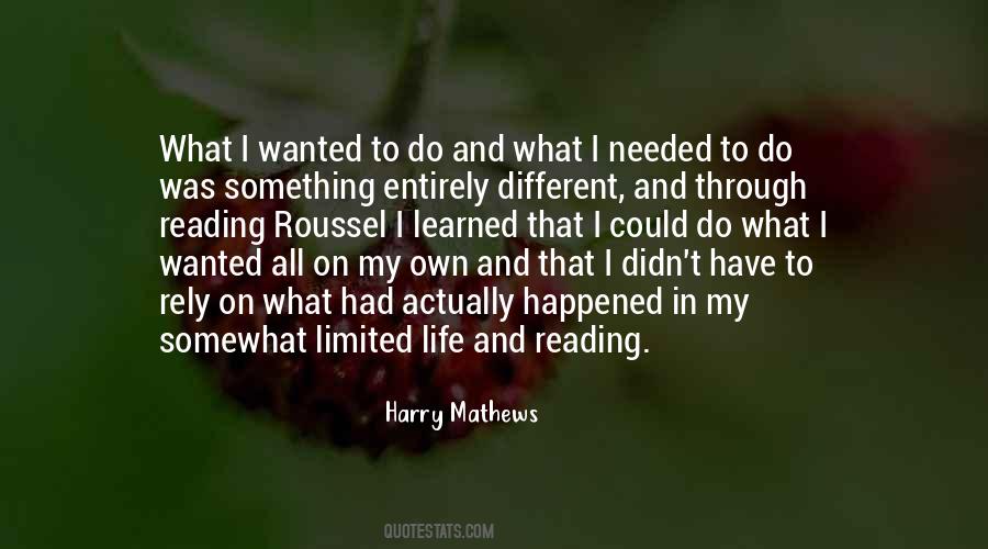 Harry Mathews Quotes #92522