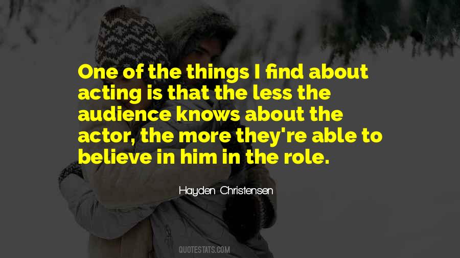 Hayden Christensen Quotes #254916