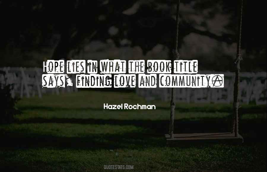 Hazel Rochman Quotes #1689126