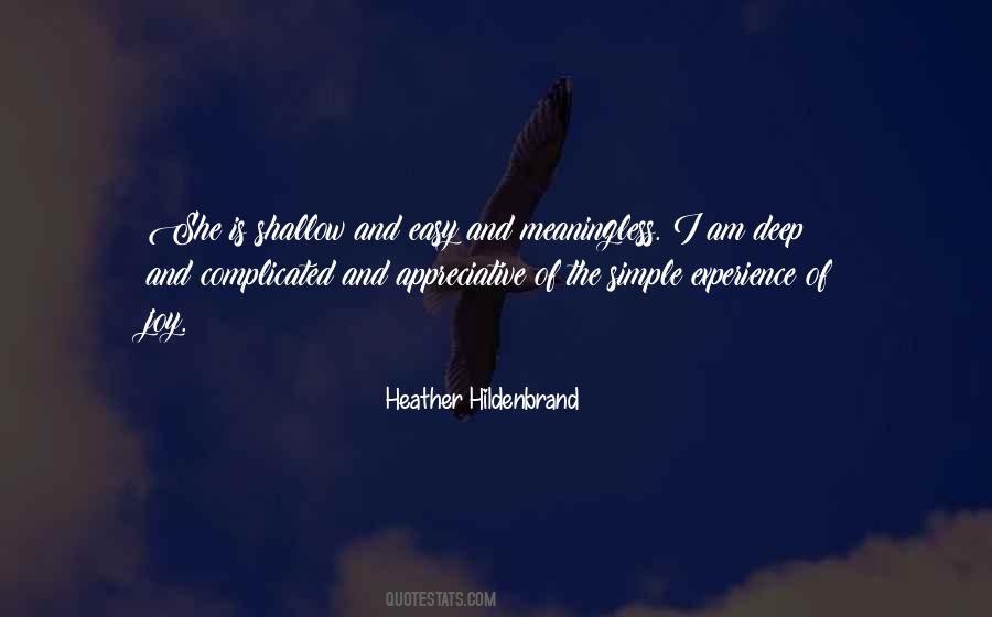 Heather Hildenbrand Quotes #37868