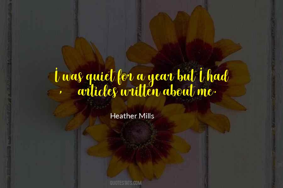 Heather Mills Quotes #296682