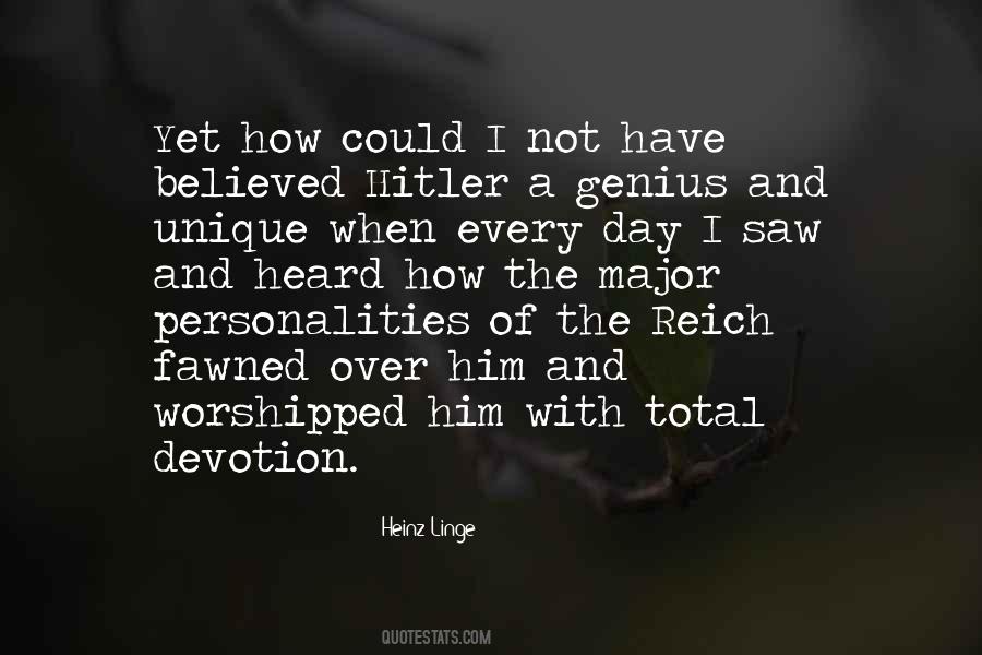 Heinz Linge Quotes #1629086