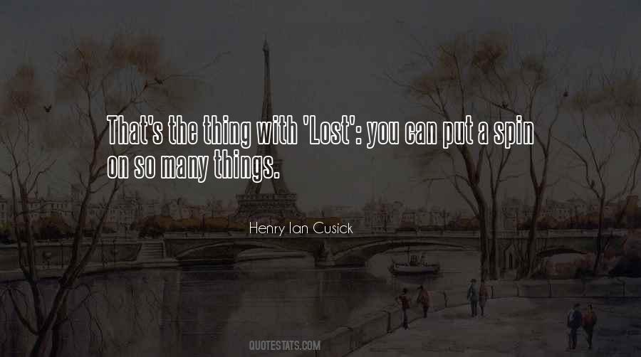 Henry Ian Cusick Quotes #96082