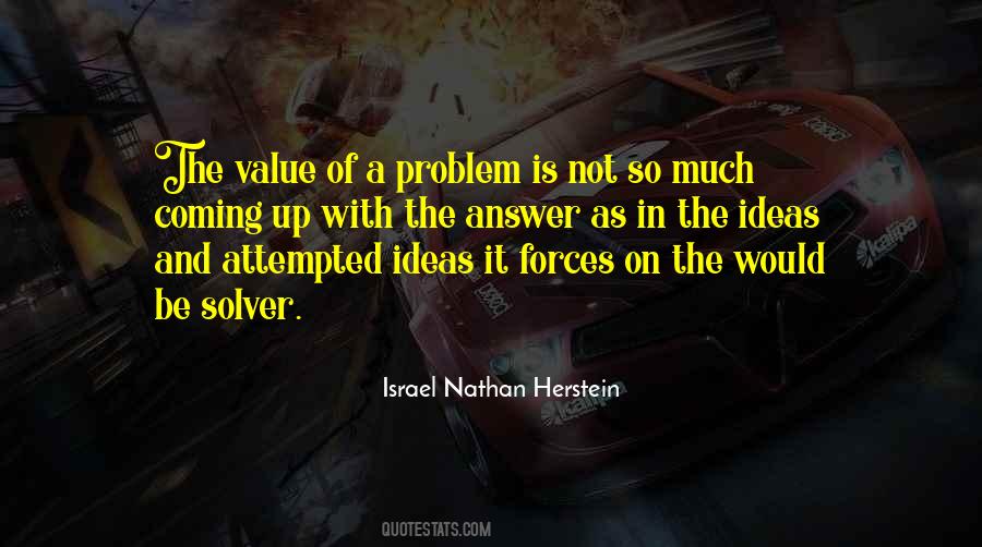 Israel Nathan Herstein Quotes #1078485