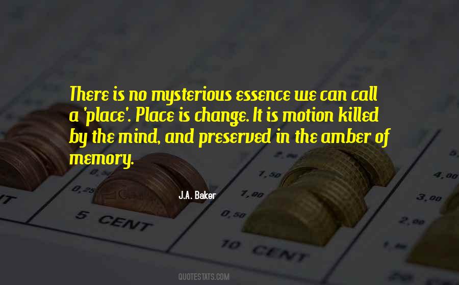 J.A. Baker Quotes #361086