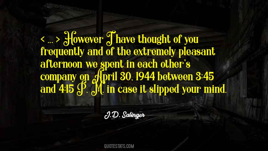 J.D. Salinger Quotes #802871