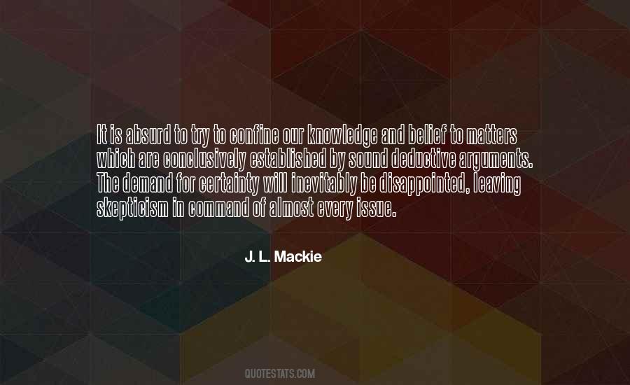 J. L. Mackie Quotes #1715443