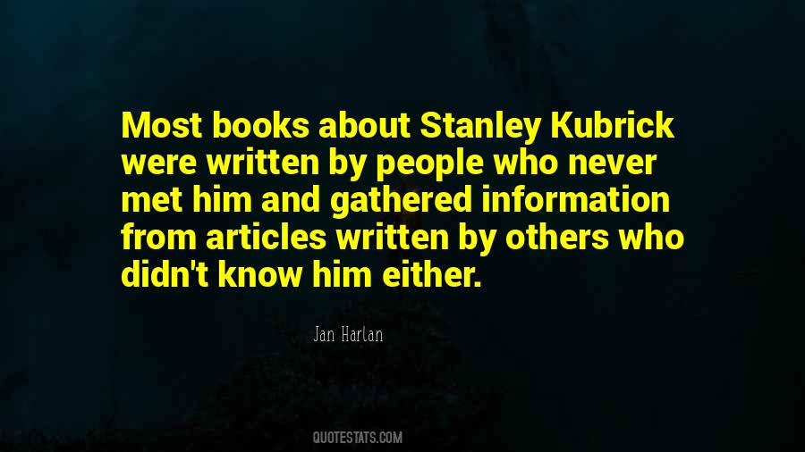 Jan Harlan Quotes #1205023
