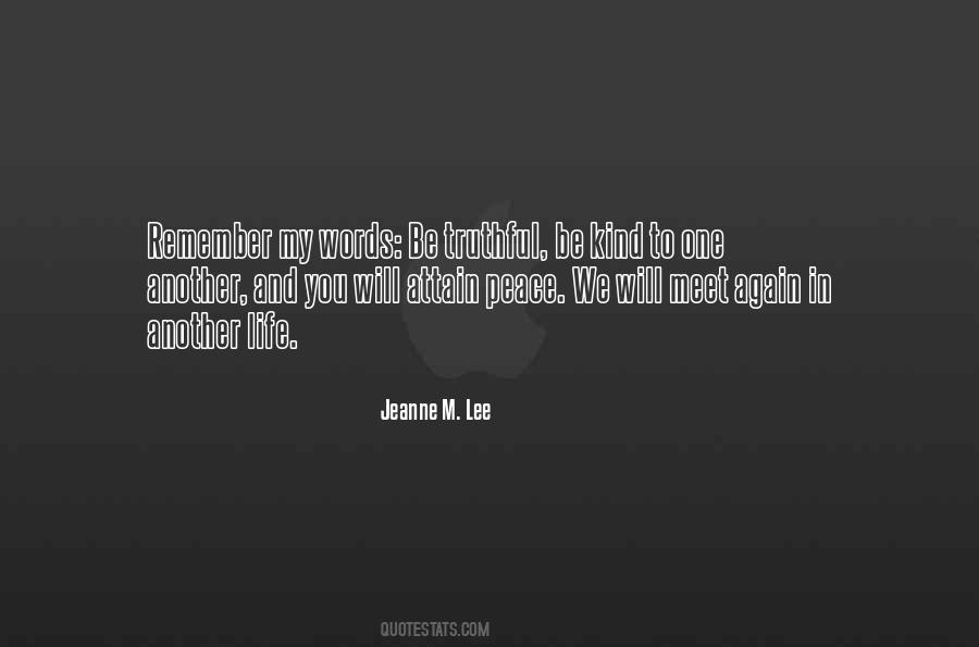 Jeanne M. Lee Quotes #69570