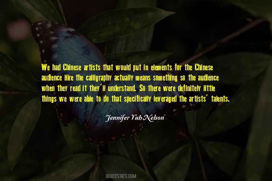 Jennifer Yuh Nelson Quotes #502134