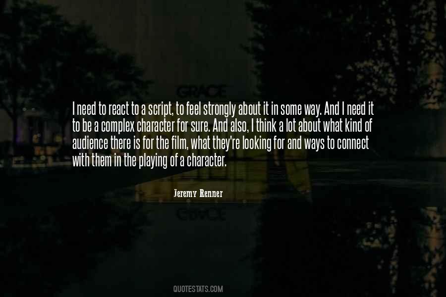 Jeremy Renner Quotes #847456