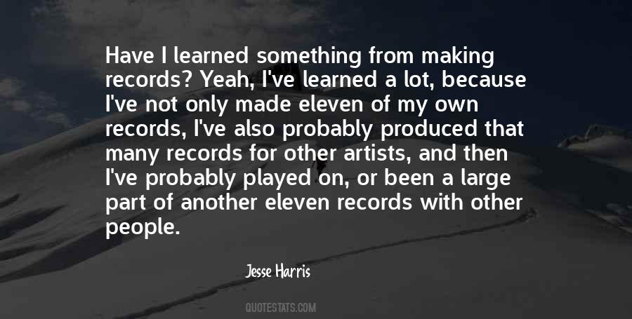 Jesse Harris Quotes #169684 Jesse Harris Quotes #169684
