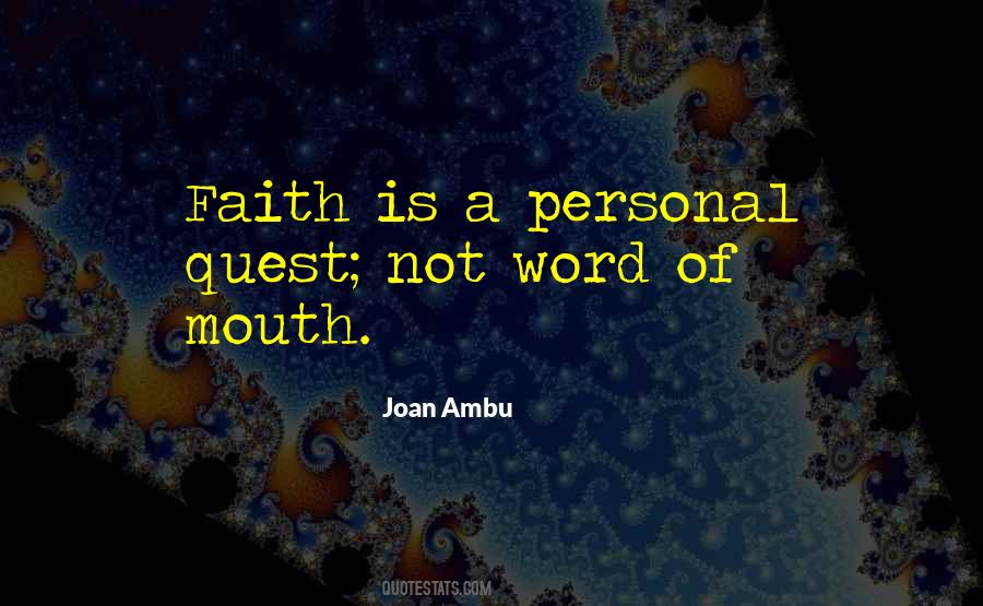Joan Ambu Quotes #129243