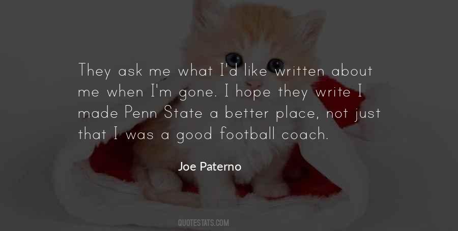 Joe Paterno Quotes #899166