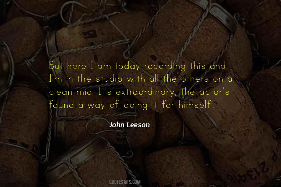 John Leeson Quotes #928604