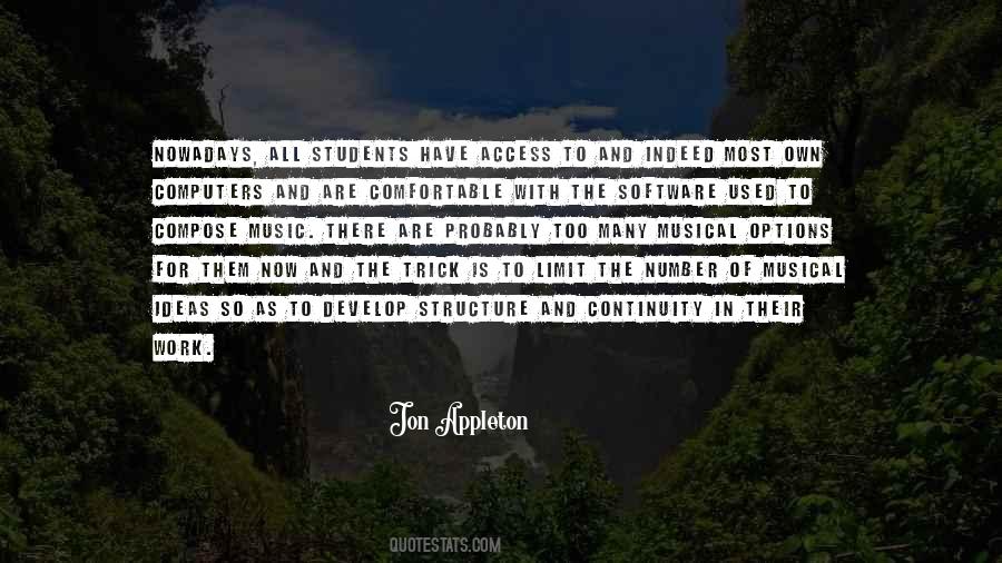 Jon Appleton Quotes #638821