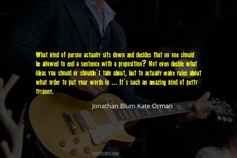 Jonathan Blum Kate Orman Quotes #136430