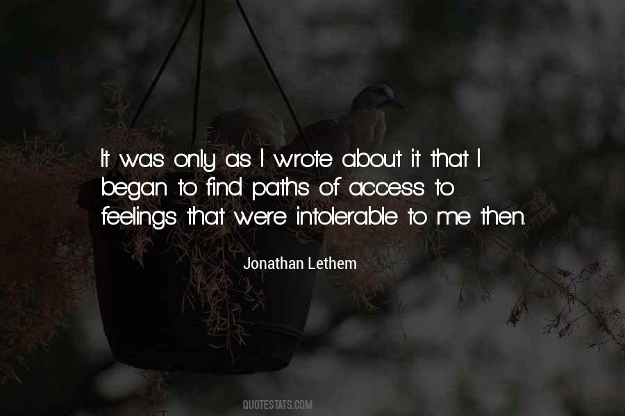 Jonathan Lethem Quotes #679113
