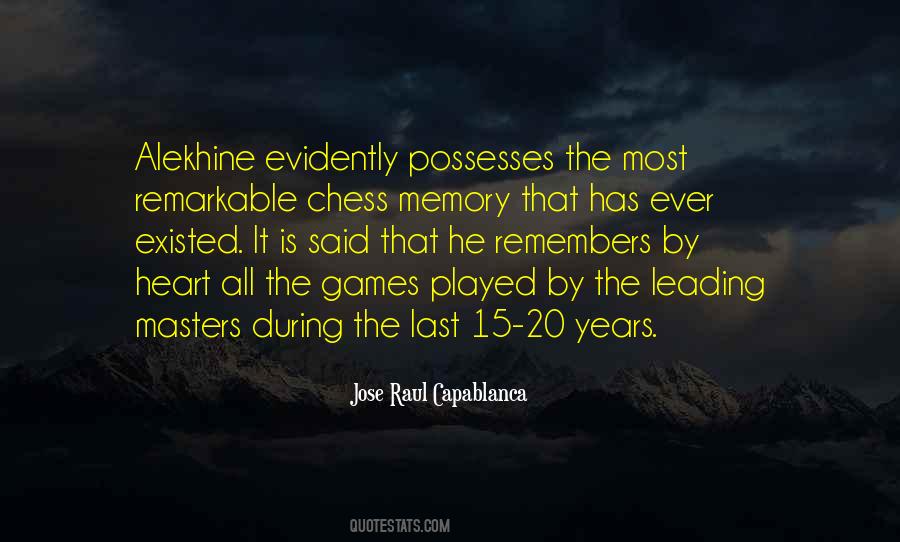 Jose Raul Capablanca Quotes #1257190