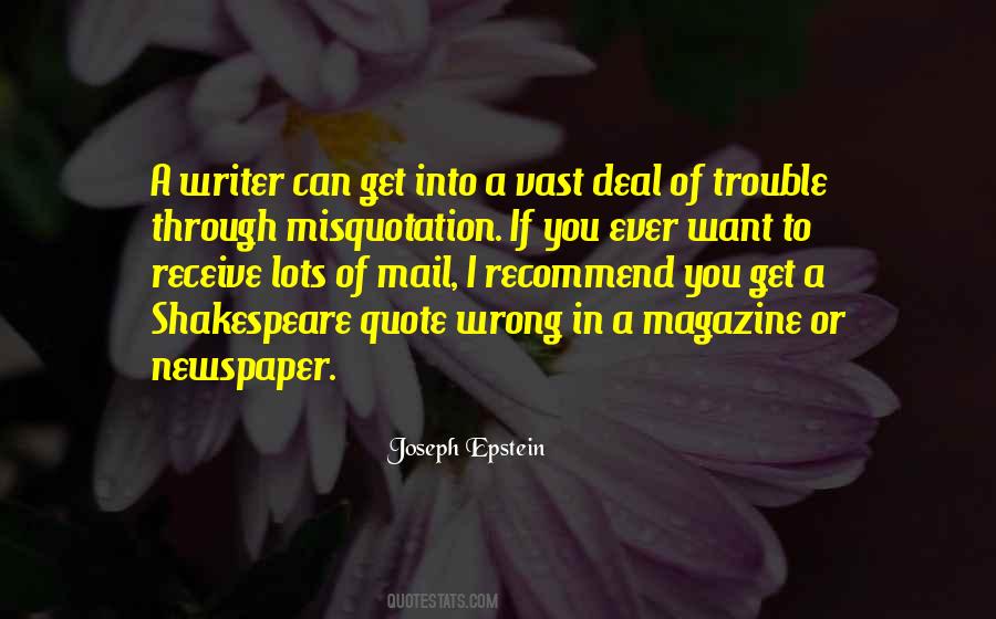 Joseph Epstein Quotes #793487