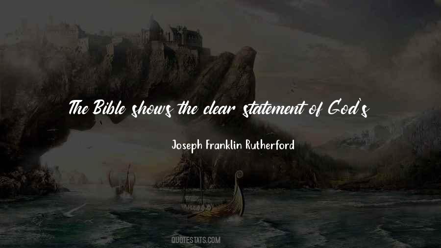 Joseph Franklin Rutherford Quotes #1450584