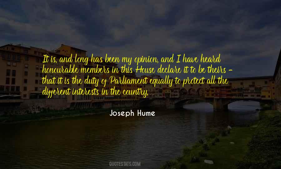 Joseph Hume Quotes #300629