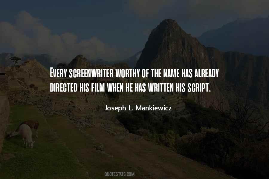 Joseph L. Mankiewicz Quotes #1582353