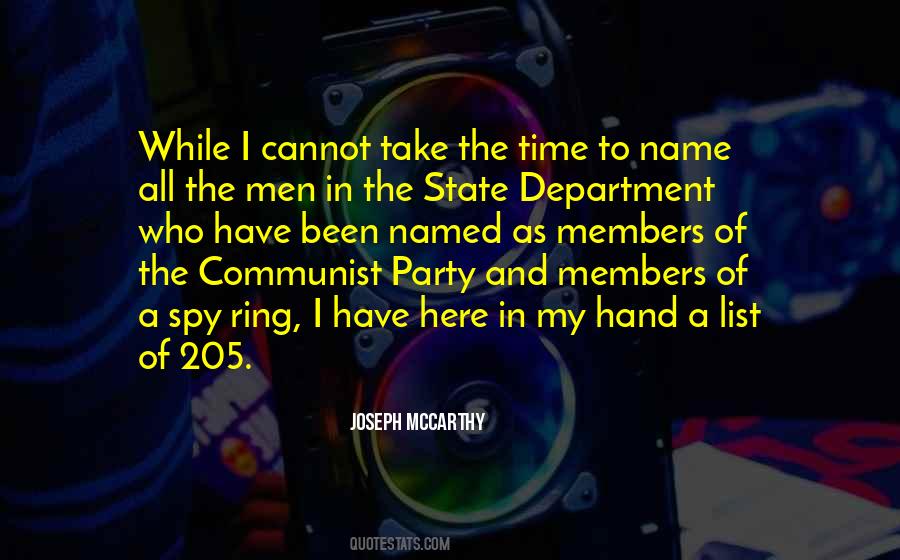 Joseph McCarthy Quotes #1524388