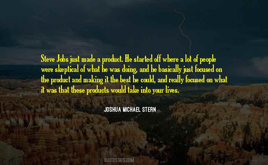 Joshua Michael Stern Quotes #1032816