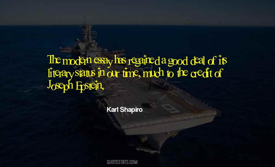 Karl Shapiro Quotes #1299278