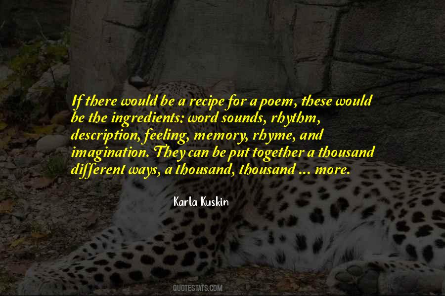 Karla Kuskin Quotes #278944