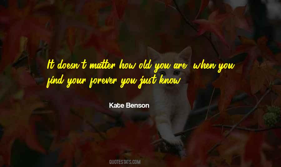 Kate Benson Quotes #429230